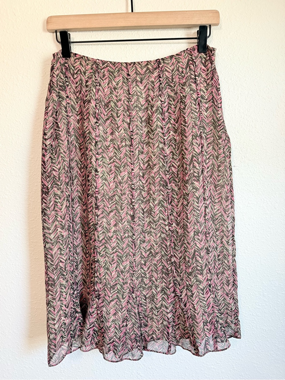 Vintage Jones New York Silk Midi Skirt Mermaid Hem 90s Y2K Feminine Classic - Picture 5 of 8